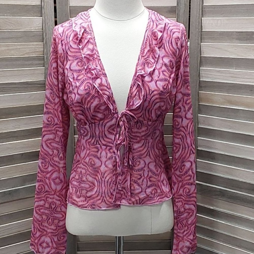Women's Bell Long Sleeve Tie-Front Top | Wild Fable | Medium